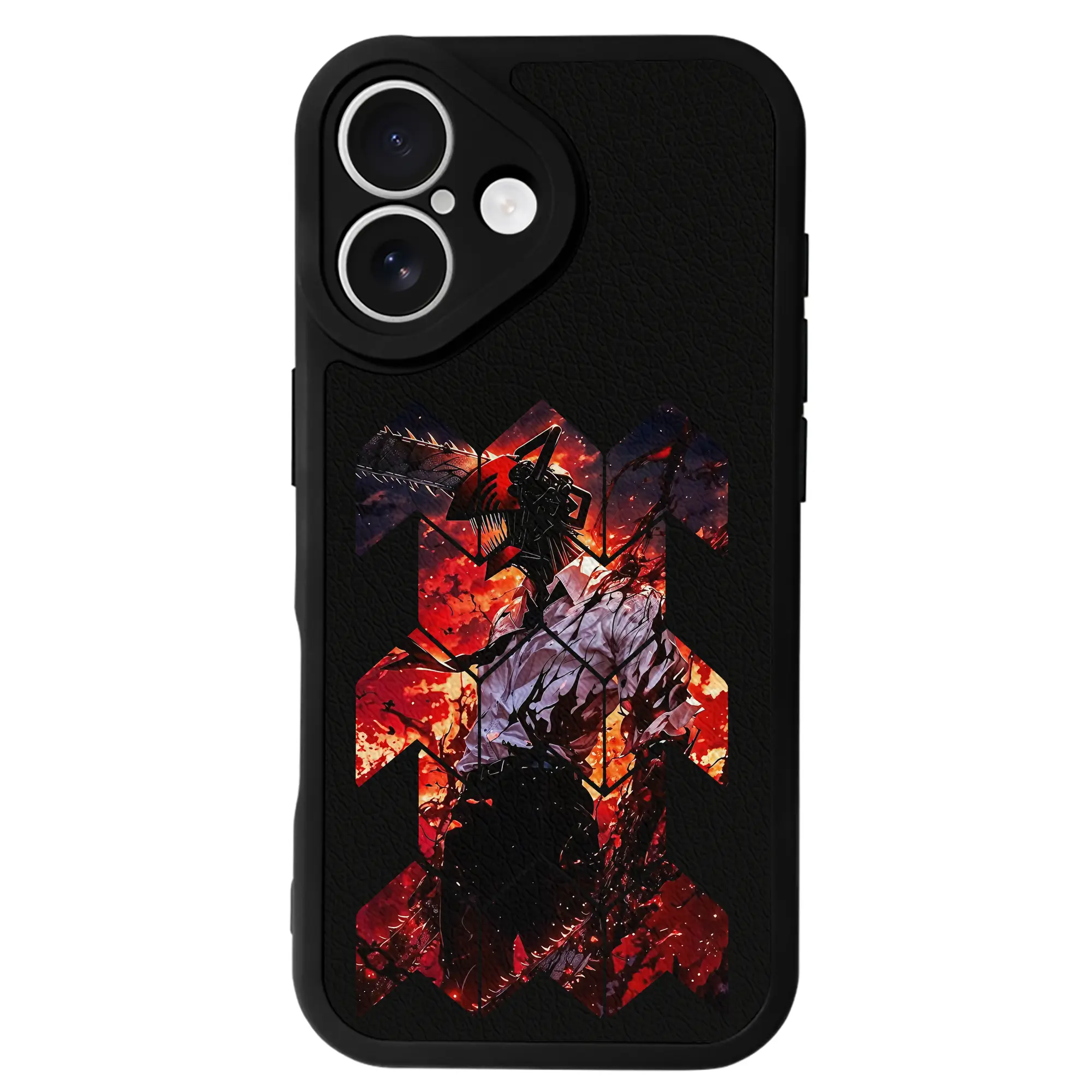 チェンソーマン グッズ,デンジ - IPhone 16シリーズ対応 ・ シリコンスマホケース ・ レザー調 ・ 高精度フィット ・ 耐衝撃 ・ ワイヤレス充電対応 ・ 精密カット